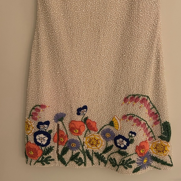 STAUD Beaded Floral Mini Dress – Size S - Picture 4 of 4